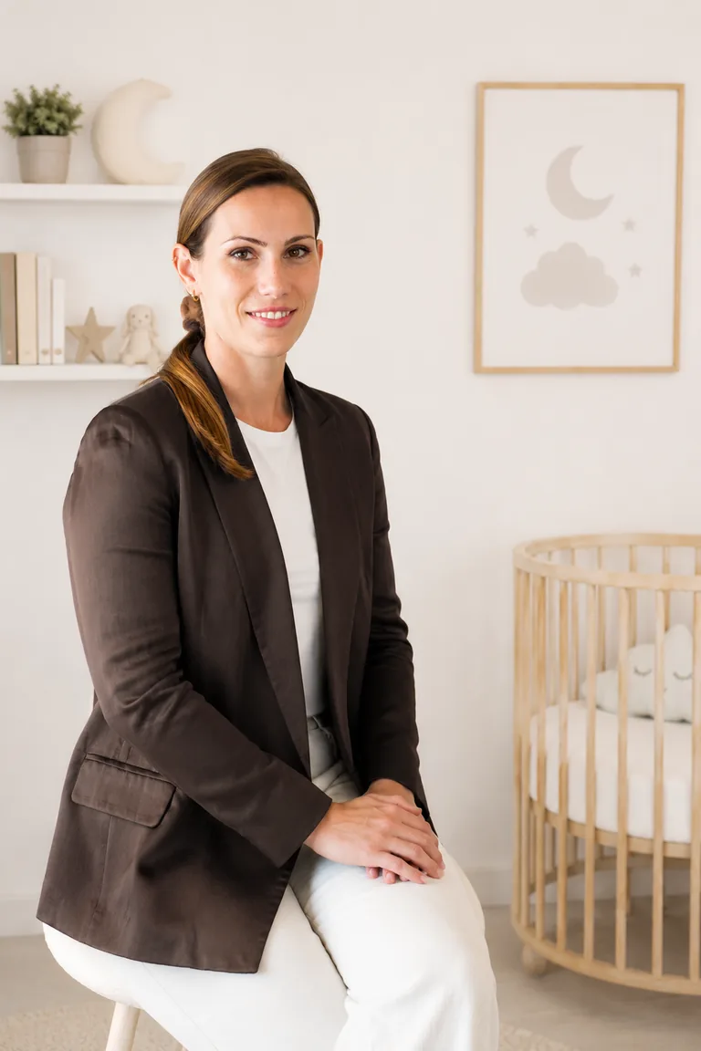 Giorgia Borea, consulente del sonno infantile, in una cameretta